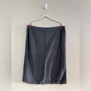 J. Jill Pure Jill Heather Gray Midi Ribbed Skirt